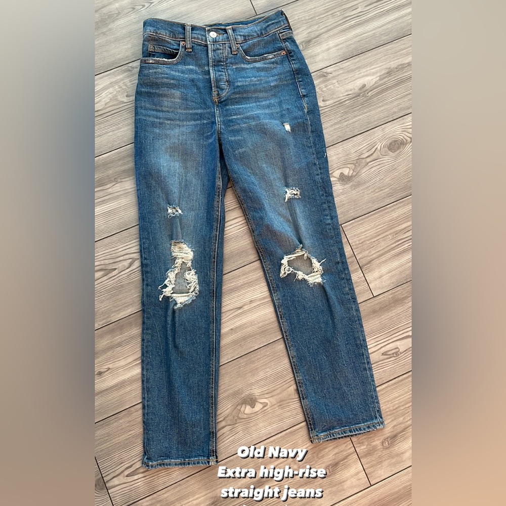 Old Navy Extra high-rise straight jeans